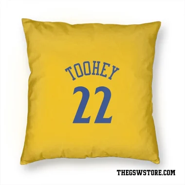 Gold Golden State Warriors Alex Toohey   Pillow Cover (18 X 18)