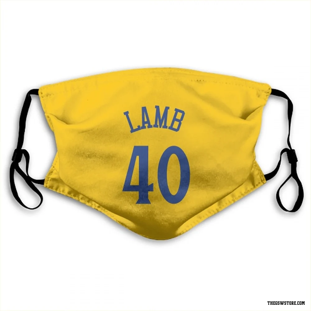 Gold Golden State Warriors Anthony Lamb   Face Mask