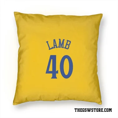 Gold Golden State Warriors Anthony Lamb   Pillow Cover (18 X 18)