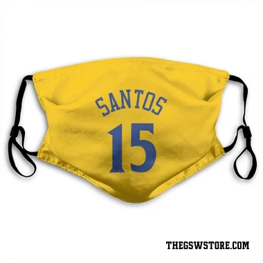 Gold Golden State Warriors Gui Santos   Face Mask