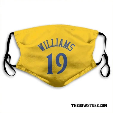 Gold Golden State Warriors Nate Williams   Face Mask