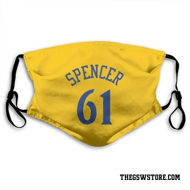 Gold Golden State Warriors Pat Spencer   Face Mask