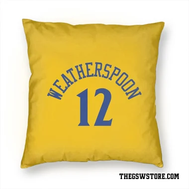 Gold Golden State Warriors Quinndary Weatherspoon   Pillow Cover (18 X 18)