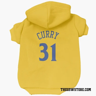 Gold Golden State Warriors Seth Curry   Dog & Cat Pet Hoodie
