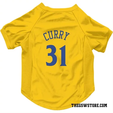 Gold Golden State Warriors Seth Curry   Dog & Cat Pet Jersey