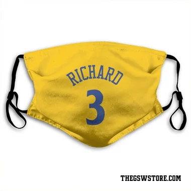 Gold Golden State Warriors Will Richard   Face Mask