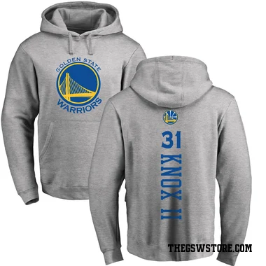 Gold Men's Kevin Knox II Golden State Warriors Branded Ash Backer Pullover Hoodie
