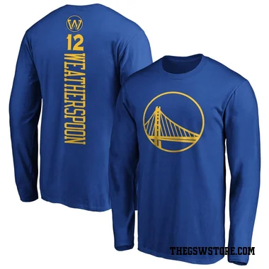Gold Men's Quinndary Weatherspoon Golden State Warriors Royal Backer Long Sleeve T-Shirt