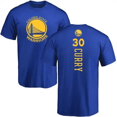 Gold Men's Stephen Curry Golden State Warriors Royal Backer T-Shirt