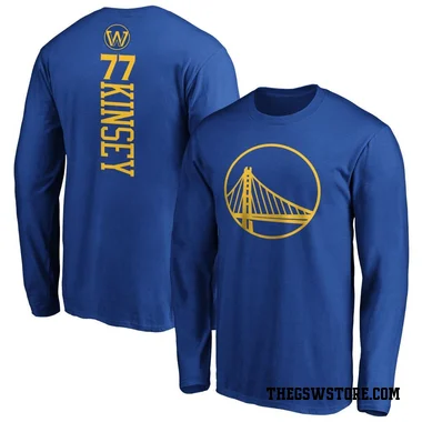 Gold Men's Taevion Kinsey Golden State Warriors Royal Backer Long Sleeve T-Shirt