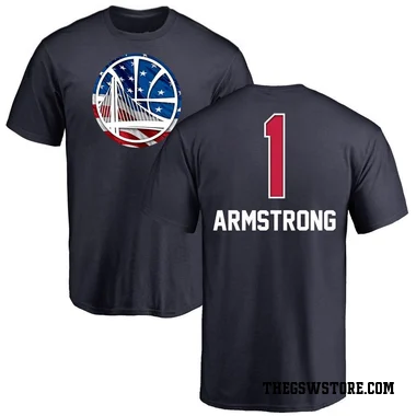 Gold Men's Taran Armstrong Golden State Warriors Navy Name and Number Banner Wave T-Shirt