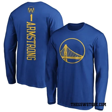 Gold Men's Taran Armstrong Golden State Warriors Royal Backer Long Sleeve T-Shirt