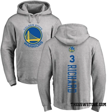 Gold Men's Will Richard Golden State Warriors Branded Ash Backer Pullover Hoodie