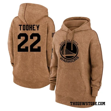Gold Women's Alex Toohey Golden State Warriors Brown 2023 Salute to Service Pullover Hoodie