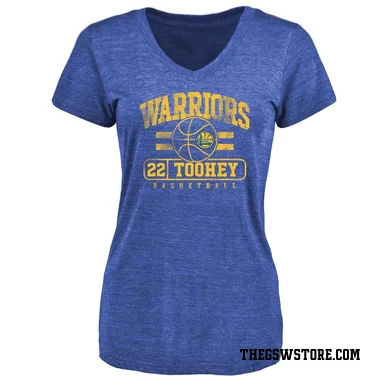 Gold Women's Alex Toohey Golden State Warriors Royal Baseline T-Shirt