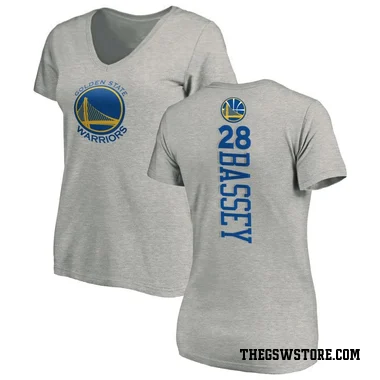 Gold Women's Charles Bassey Golden State Warriors Ash Backer T-Shirt
