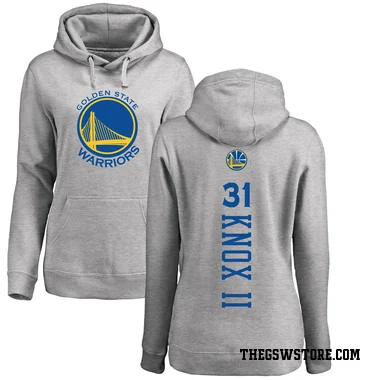 Gold Women's Kevin Knox II Golden State Warriors Branded Ash Backer Pullover Hoodie