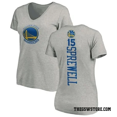 Gold Women's Latrell Sprewell Golden State Warriors Ash Backer T-Shirt