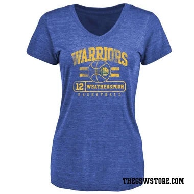 Gold Women's Quinndary Weatherspoon Golden State Warriors Royal Baseline T-Shirt