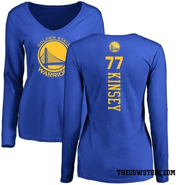 Gold Women's Taevion Kinsey Golden State Warriors Royal Backer Long Sleeve T-Shirt