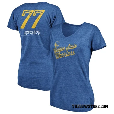 Gold Women's Taevion Kinsey Golden State Warriors Royal Sideline V-Neck T-Shirt