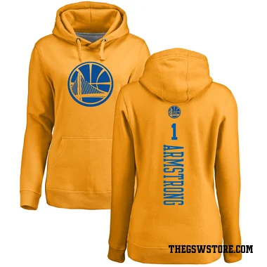 Gold Women's Taran Armstrong Golden State Warriors Branded One Color Backer Pullover Hoodie