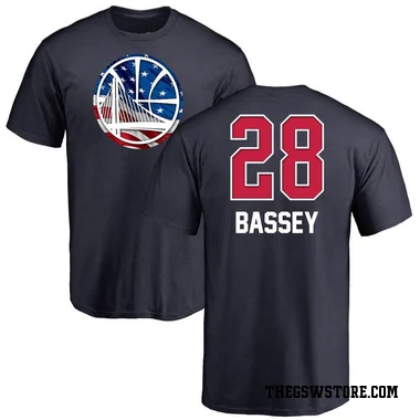 Gold Youth Charles Bassey Golden State Warriors Navy Name and Number Banner Wave T-Shirt