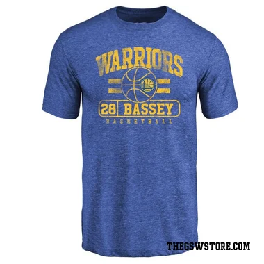Gold Youth Charles Bassey Golden State Warriors Royal Baseline T-Shirt