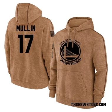 Gold Youth Chris Mullin Golden State Warriors Brown 2023 Salute to Service Club Pullover Hoodie
