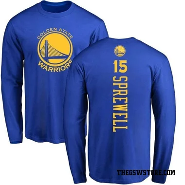 Gold Youth Latrell Sprewell Golden State Warriors Royal Backer Long Sleeve T-Shirt