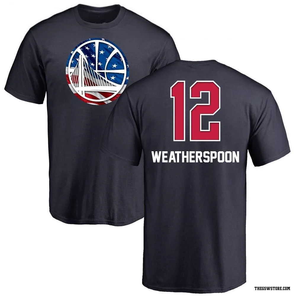 Gold Youth Quinndary Weatherspoon Golden State Warriors Navy Name and Number Banner Wave T-Shirt