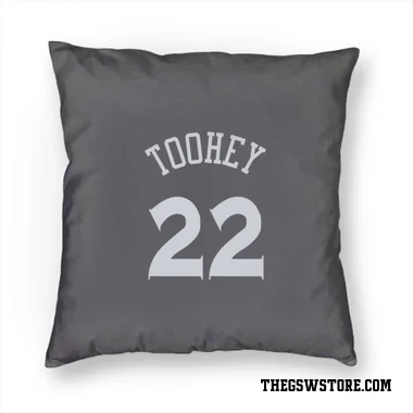 Gray Golden State Warriors Alex Toohey   Pillow Cover (18 X 18)