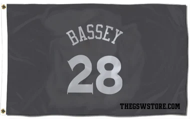Gray Golden State Warriors Charles Bassey   Flag (3 X 5)