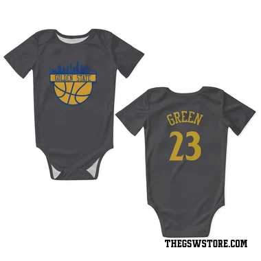 Gray Golden State Warriors Draymond Green   Newborn & Infant Bodysuit