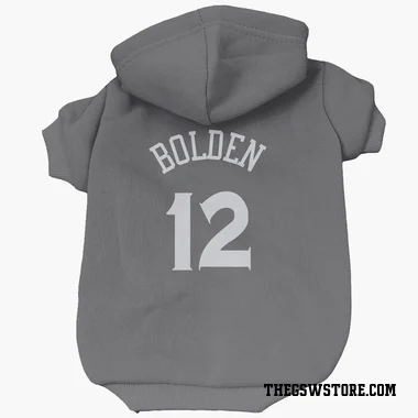 Gray Golden State Warriors Marques Bolden   Dog & Cat Pet Hoodie