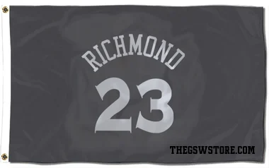 Gray Golden State Warriors Mitch Richmond   Flag (3 X 5)