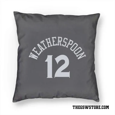 Gray Golden State Warriors Quinndary Weatherspoon   Pillow Cover (18 X 18)
