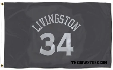 Gray Golden State Warriors Shaun Livingston   Flag (3 X 5)
