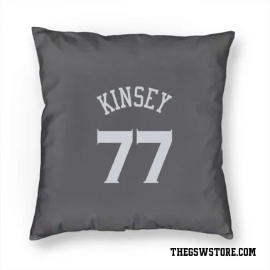 Gray Golden State Warriors Taevion Kinsey   Pillow Cover (18 X 18)