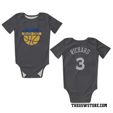 Gray Golden State Warriors Will Richard   Newborn & Infant Bodysuit