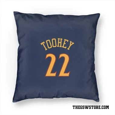 Navy Golden State Warriors Alex Toohey   Pillow Cover (18 X 18)