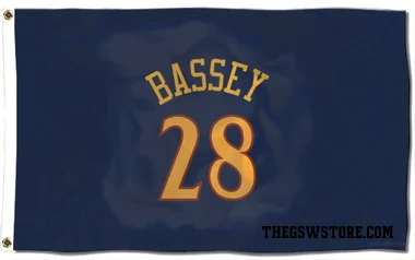 Navy Golden State Warriors Charles Bassey   Flag (3 X 5)