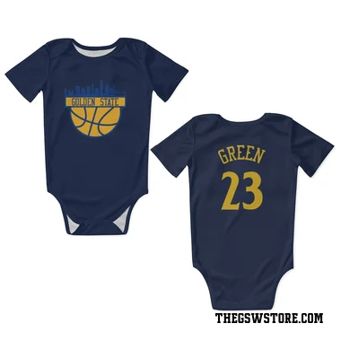 Navy Golden State Warriors Draymond Green   Newborn & Infant Bodysuit