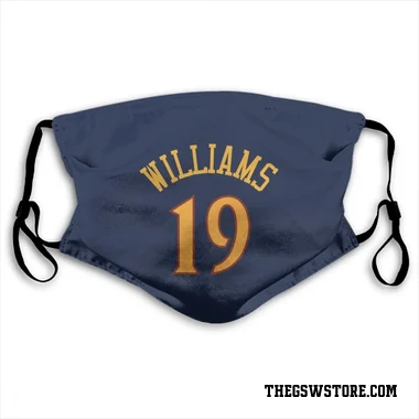 Navy Golden State Warriors Nate Williams   Face Mask