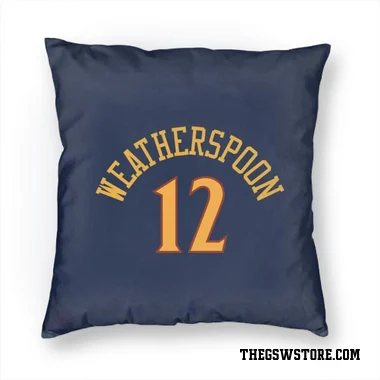 Navy Golden State Warriors Quinndary Weatherspoon   Pillow Cover (18 X 18)