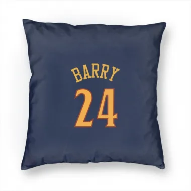 Navy Golden State Warriors Rick Barry   Pillow Cover (18 X 18)