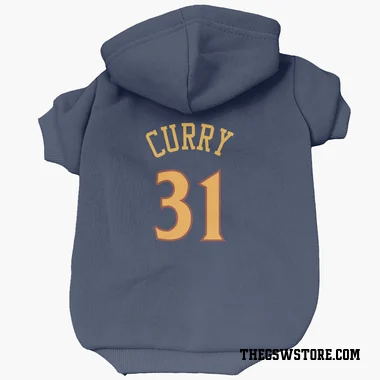 Navy Golden State Warriors Seth Curry   Dog & Cat Pet Hoodie