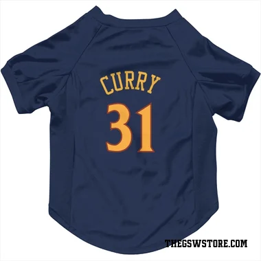 Navy Golden State Warriors Seth Curry   Dog & Cat Pet Jersey