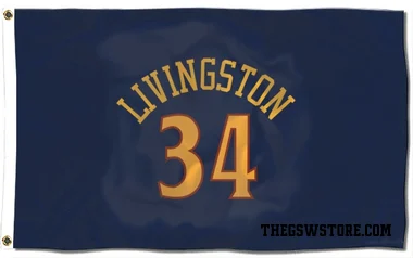 Navy Golden State Warriors Shaun Livingston   Flag (3 X 5)