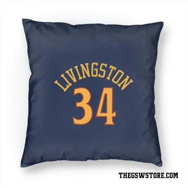 Navy Golden State Warriors Shaun Livingston   Pillow Cover (18 X 18)